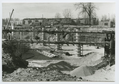 Tallinn. Tammsaare tee pikendus Järvel. Sillaehitus vaatega Pärnu mnt poolt  duplicate photo