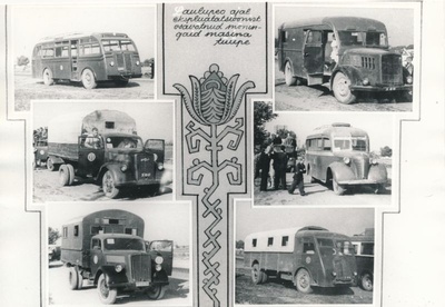 Photo. Bus. General Song Festival, 1947.  duplicate photo