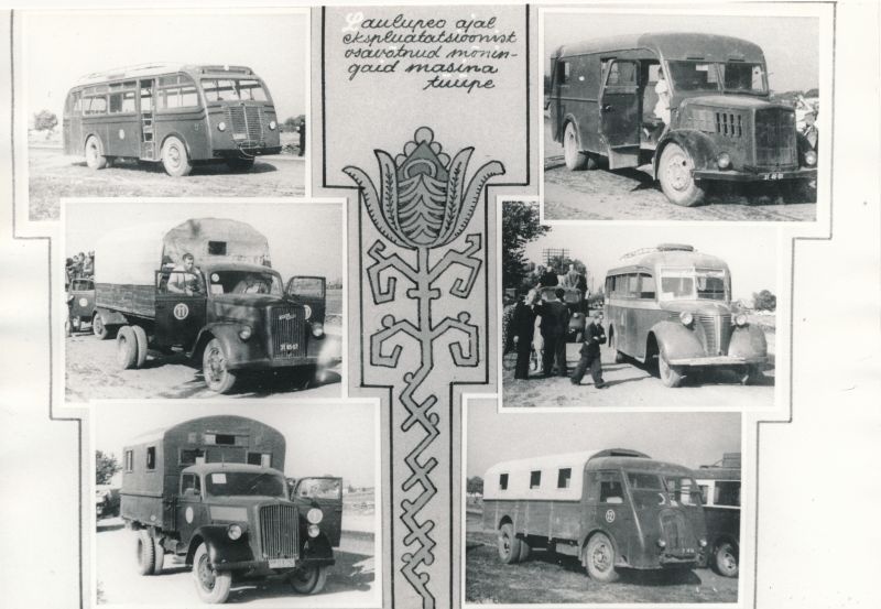 Photo. Bus. General Song Festival, 1947.