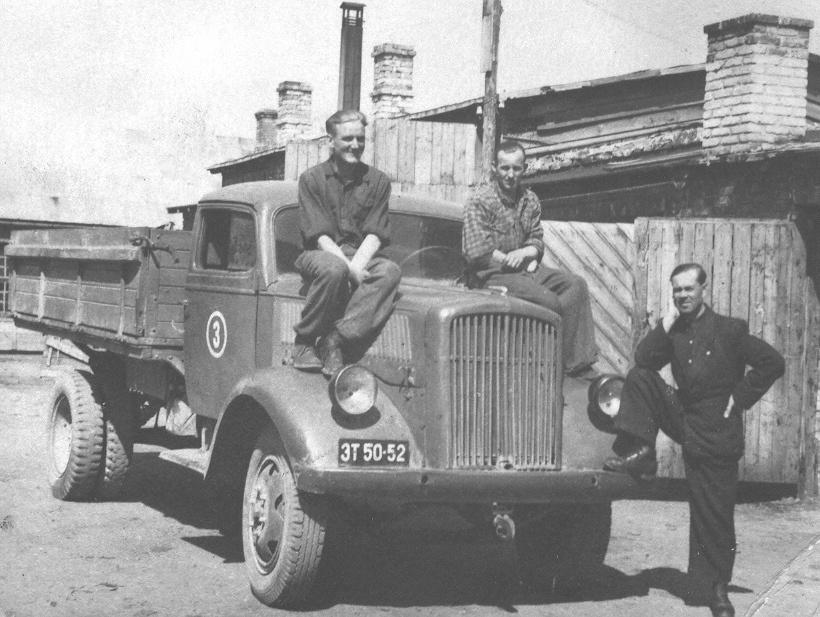 Photo. Road Transport Base No. 3 restored truck Opel-Blitz.