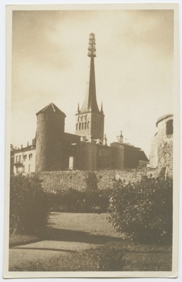 Tallinn. Oleviste kiriku tornikiivri tipp tellingutes  duplicate photo