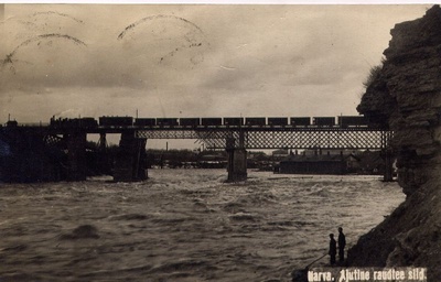 Narva temporary railway bridge. Arh. Johann Ostrat Quantity  duplicate photo