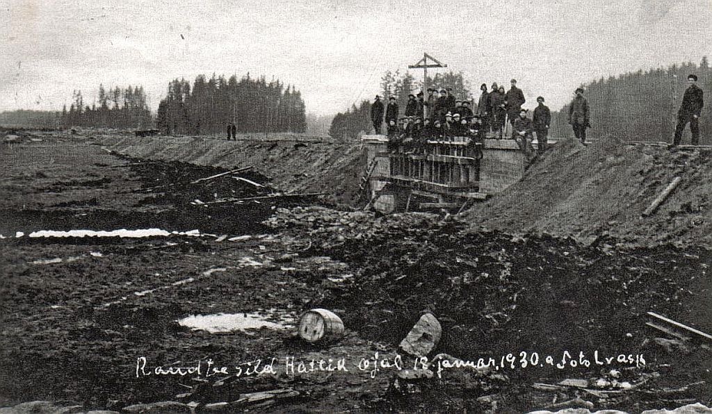 Construction of Tartu-Petzer railway 1929-30