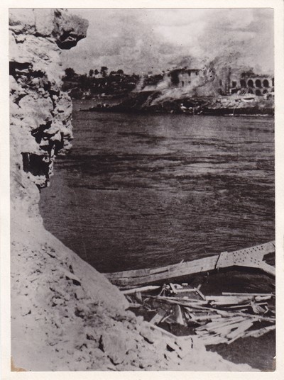 The breakdowns of World War II in Narva. Railway bridge