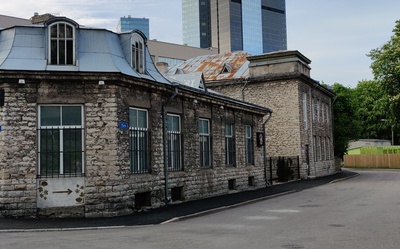 Saun Tallinnas, vaade tänavalt. Arhitekt Ferdinand Mäll rephoto