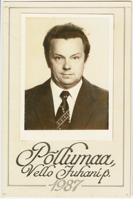Foto albumist Tallinna TK ENSV teenelised kaubandustöötajad ajavahemikust 1967-1991. Vello Põllumaa, Juhani poeg. 1987.  duplicate photo