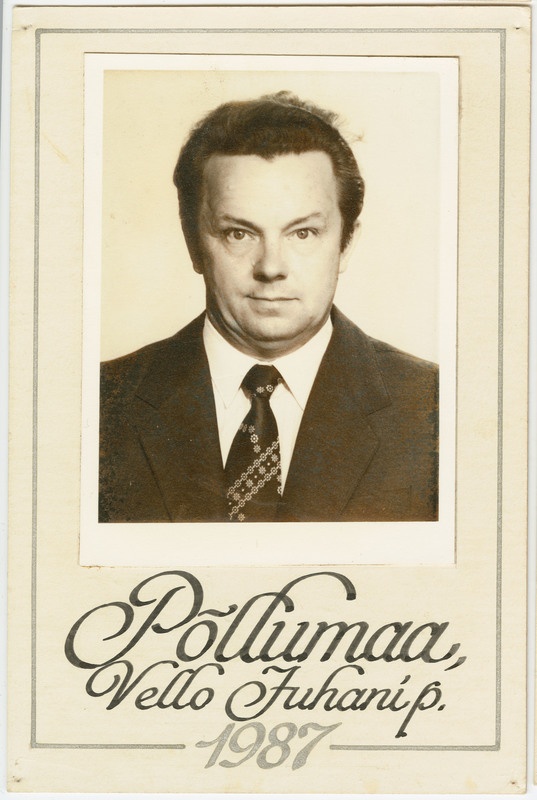 Foto albumist Tallinna TK ENSV teenelised kaubandustöötajad ajavahemikust 1967-1991. Vello Põllumaa, Juhani poeg. 1987.