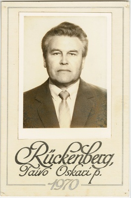Foto albumist Tallinna TK ENSV teenelised kaubandustöötajad ajavahemikust 1967-1991. Toivo Rückenberg, Oskari poeg. 1970.  duplicate photo