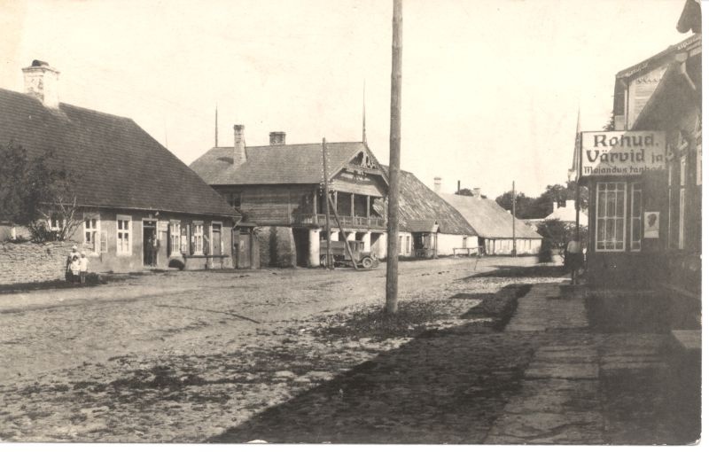 Photo. View of Lihula alevis from Tallinn highway.  Approx.1925.