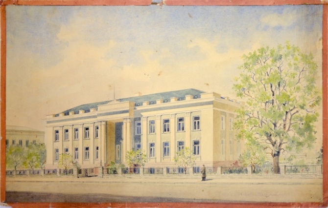 Glavkino building at the corner of Narva mnt and Nafta Street in Tallinn (fass view). Architect a. Bobkov