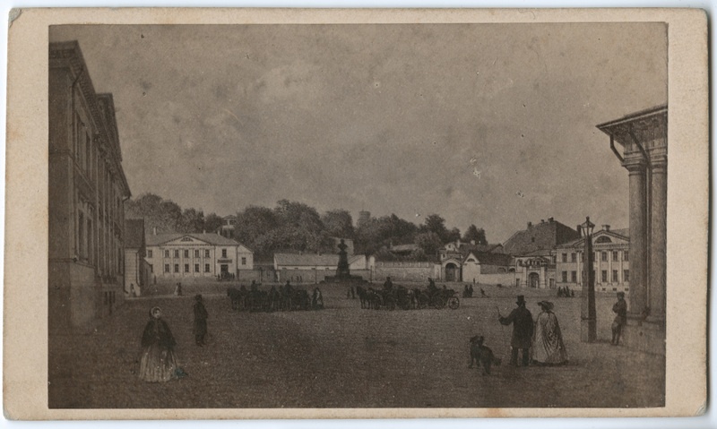 Fotorepro Louis Höflingeri litograafiast Tartu Barclay plats.