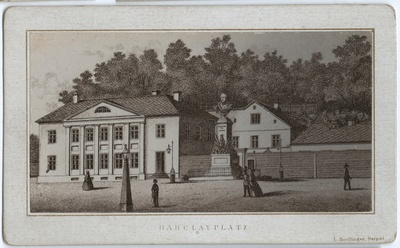 Fotorepro graafilisest lehest. Tartu, Barclay plats.  duplicate photo