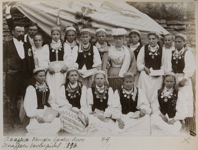 Haapsalu Kungla laulukoor Haapsalu laulupäeval 1896  duplicate photo