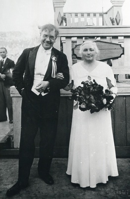 Miina Härma ja Raimond Kull üldlaulupeo juhid  duplicate photo