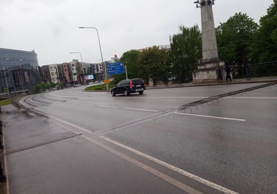Postkaart. Uusaasta. Tartu vaade. Kirjandusmuuseum. rephoto