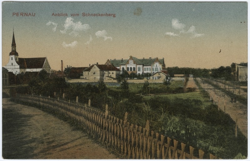 Postkaart. Pärnu vaade Munamäelt