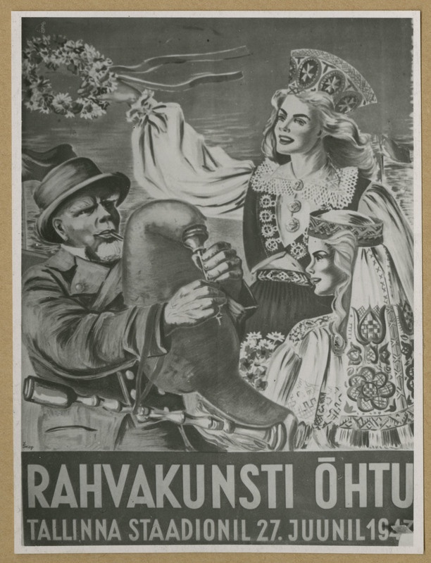 Rahvakunsti õhtu. Reprofoto plakatist.