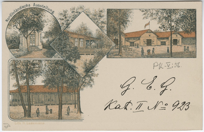 Postkaart Nordlivländische Ausstellung (Põhja-Liivimaa näitus).