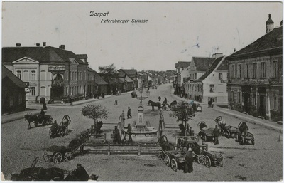 Tartu, Peterburi maantee (Narva maantee).  duplicate photo