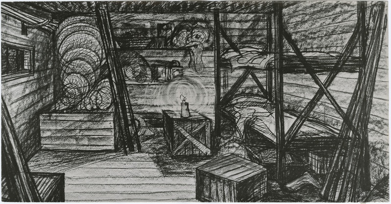 Film "Gladiaator" (1969, rež. Veljo Käsper). Jüri Arraku kavand.