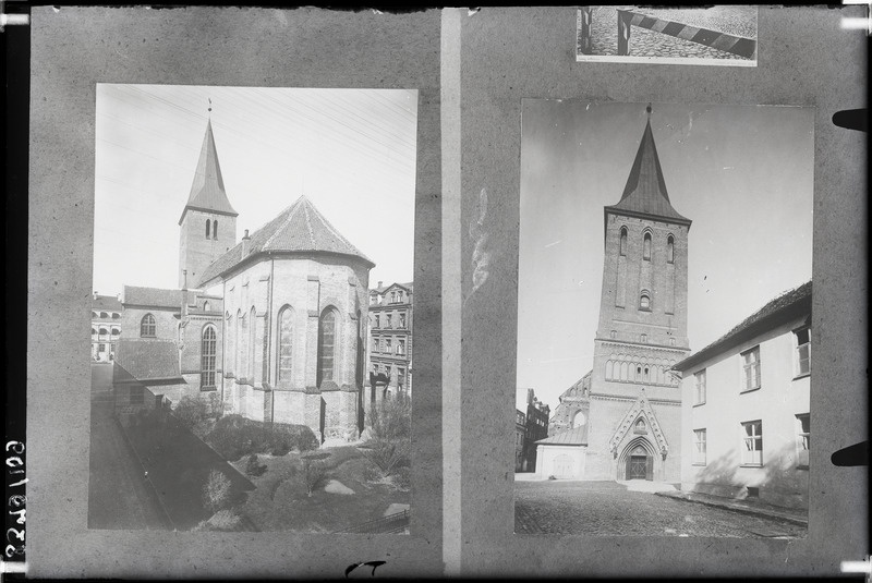 Tartu Jaani kirik. Kaks fotot - vaated läänest ja idast.