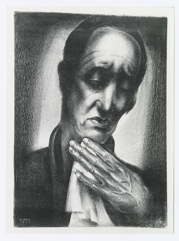 Fotorepro Hugo Lepiku kooliaegsest mehe portreest