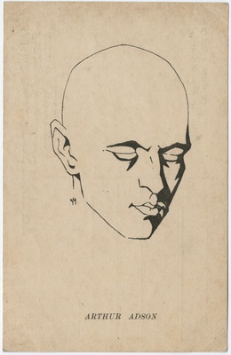 Konrad Mägi joonistatud Artur Adsoni portree.  duplicate photo