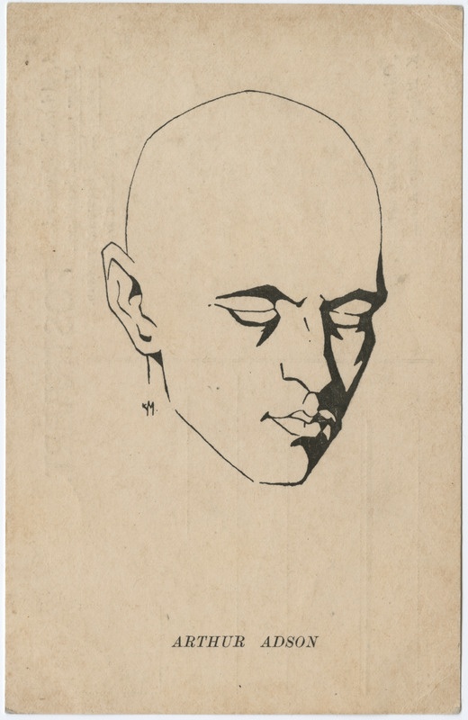 Konrad Mägi joonistatud Artur Adsoni portree.