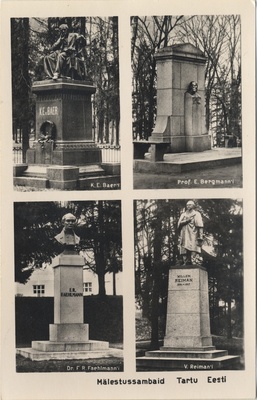 Tartu Estonia : Memory pillars  duplicate photo