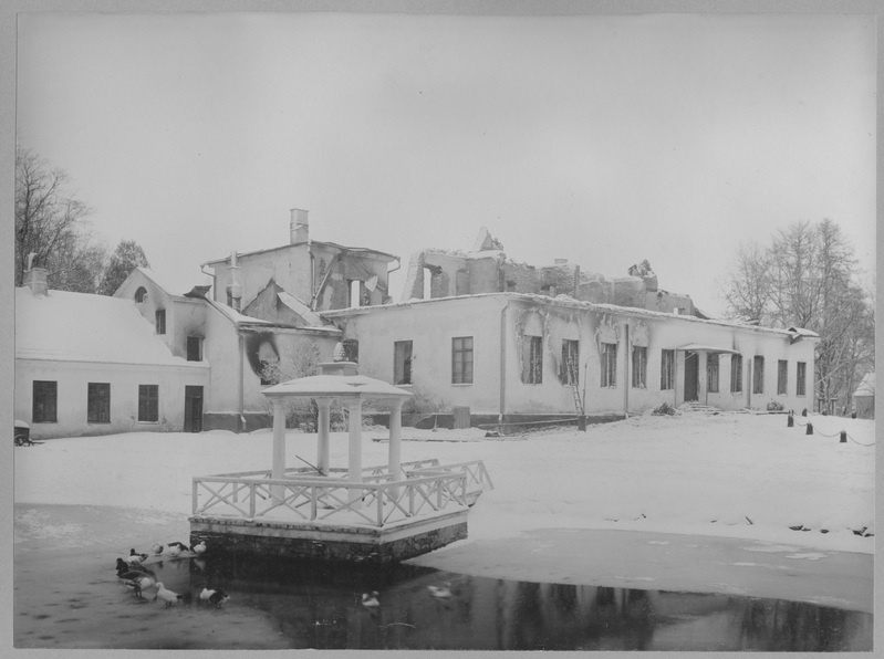 Seli mõis pärast 1905.a ülestõusu käigus toimunud mõisate põletamist.