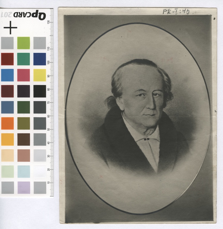Joonistus: portree - J. W. L. von Luce (1750-1842), kirjanik, pastor.