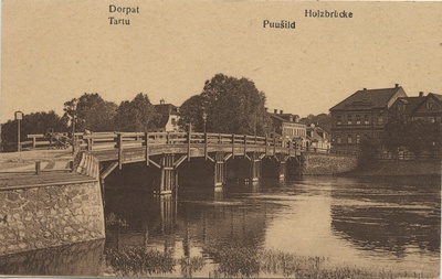 Dorpat : wood bridge = Tartu : puu bridge  duplicate photo