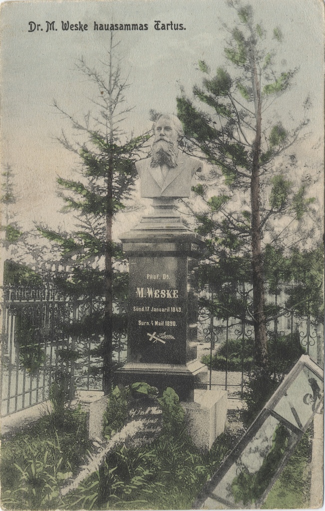 Dr. m. Weske's graveyard in Tartu
