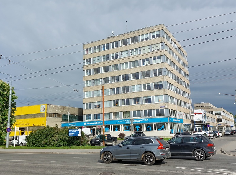 The administrative corps of the Ilmarine factory building, the view of the building. Architect Siimo Jõe rephoto