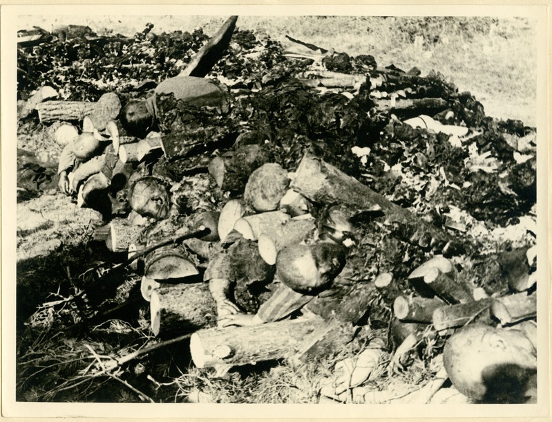 Klooga koonduslaager. Fašismiohvrid tuleriidal. 1944.a.