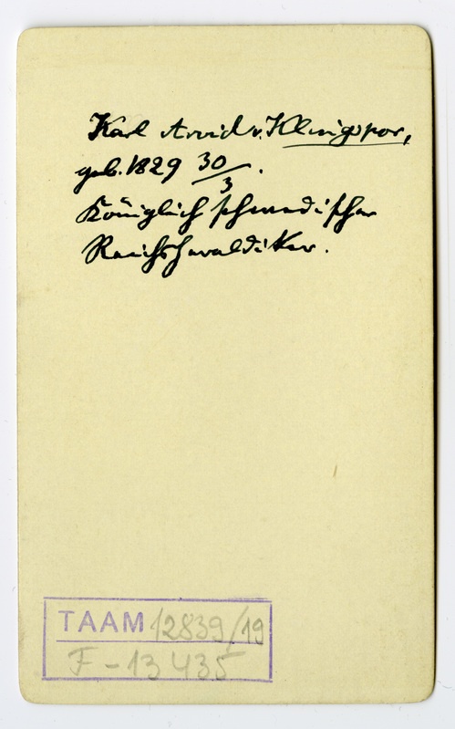 Portree: Karl Arwid v. Klingspor