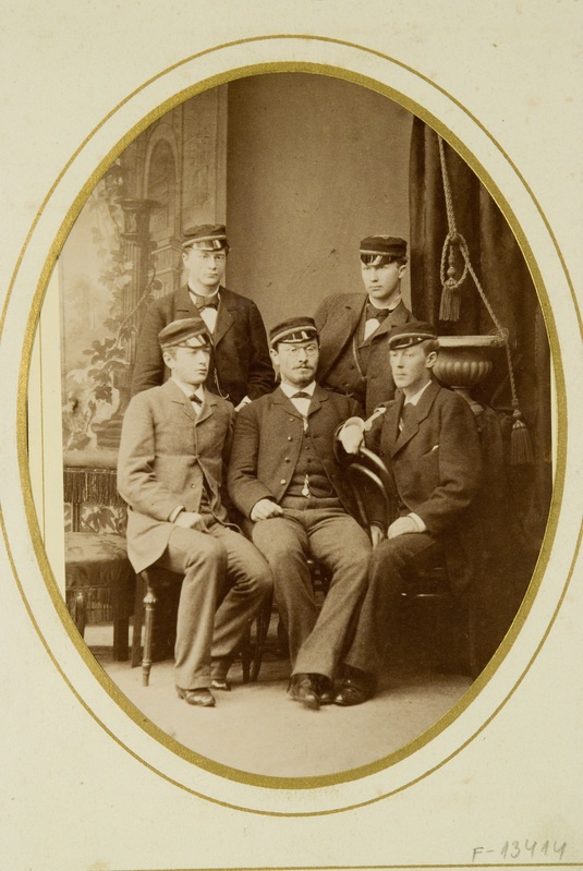 Grupifoto: Ernst v. Baer, Wilhelm Caehtgens, Hermann v. Stein, Dictrich v. Rennenkampff, Theodor Beiron Medem.