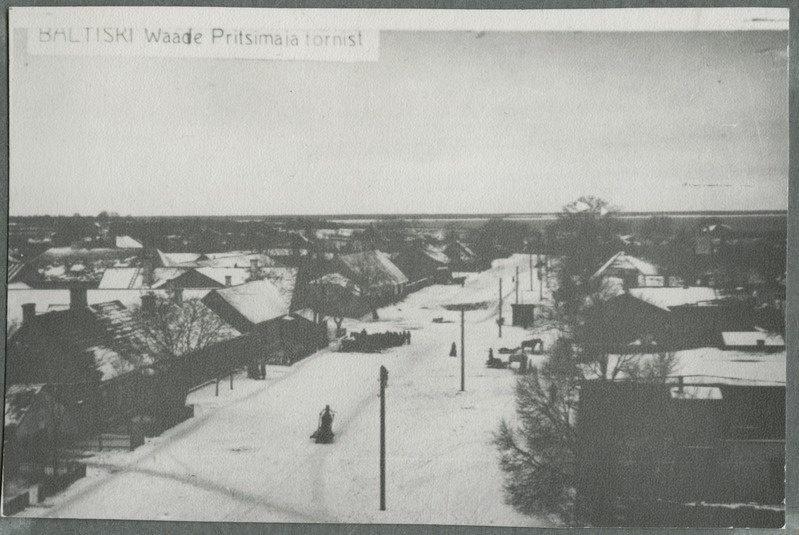 Vaade Poska (Elisabeti) tänavale ja ümbrusele pritsimaja tornist.