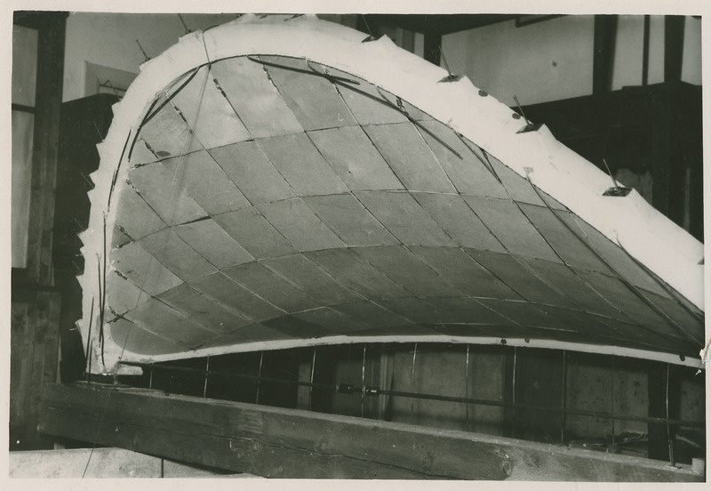 Tallinna laululava konstruktiivne mudel TPI ehituskonstruktsioonide kateedris, 1959