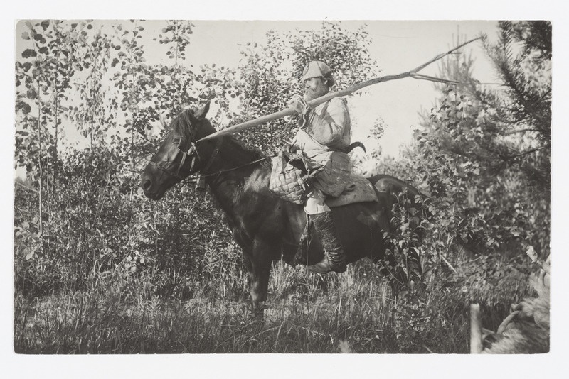 Vepslane hobusel ratsutab heinamaalt koju 1926. a.