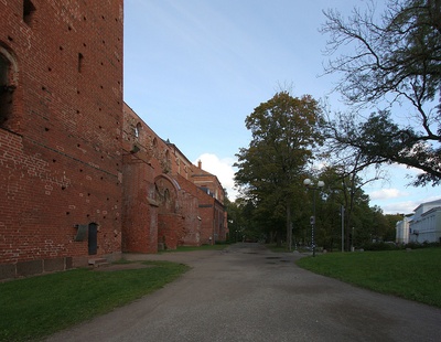 Toomkiriku varemed, vaade lõunast. rephoto