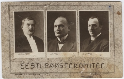 Eesti Päästekomitee liikmed: J.Wilms, K.Päts, K.Konik  duplicate photo