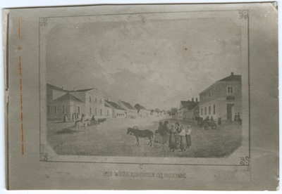 Reprofoto Friedrich Schlateri litograafiast Uueturu tänav, Tartu, 1852.  duplicate photo