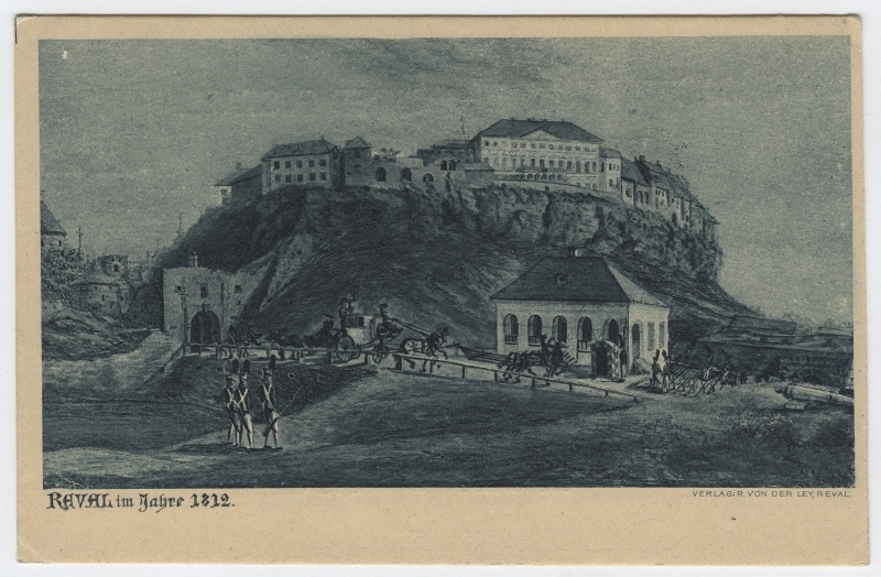 Joonistus: Toompea, 1812. "Reval im Jahre 1812".