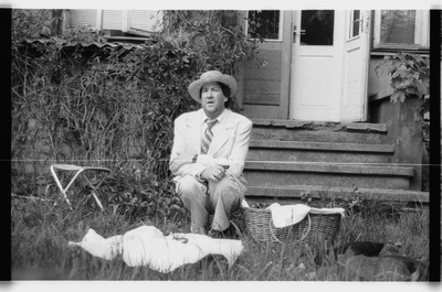 Dionysia 1993, performance at the Tartu Writers’ House; Guido Kangur  similar photo