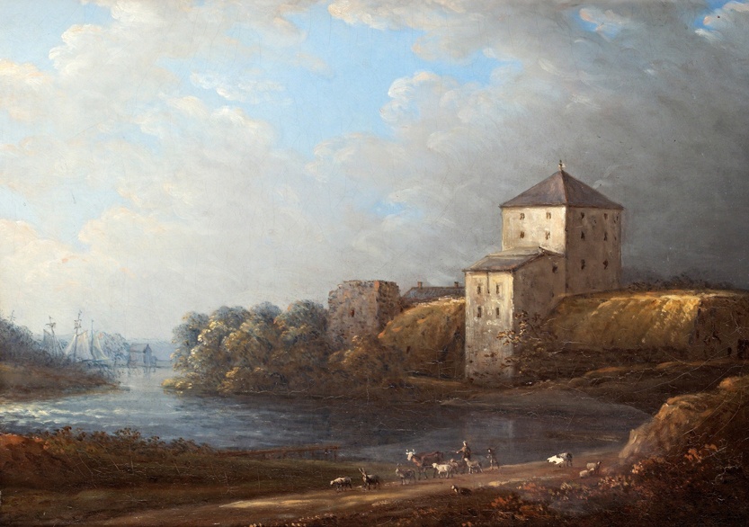 Oljemålning, Nyköpingshus på 1840-talet