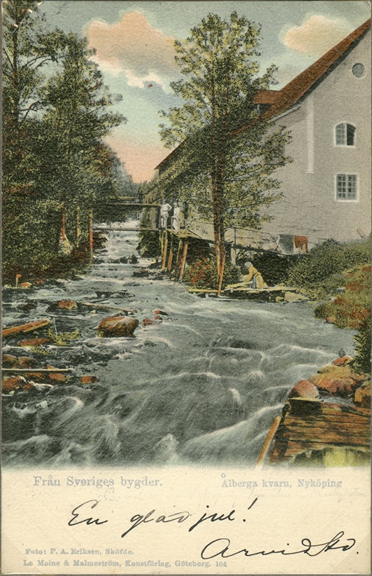 Vykort Ålberga kvarn