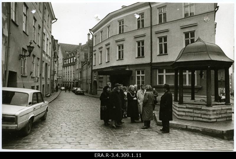 Delegation of the Social Committee of the Finnish Parliament at the Museum of Applied Art in the Old Town of Tallinn, Rataskaevu Street