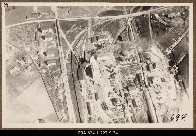 Aerofoto. View of Kohtla oil factory and workshop, nowadays Kohtla-Järve