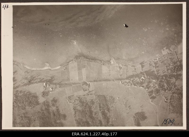 View from the air to the landscape with the beach line; photo 1. Number of photo positives in the air force auction